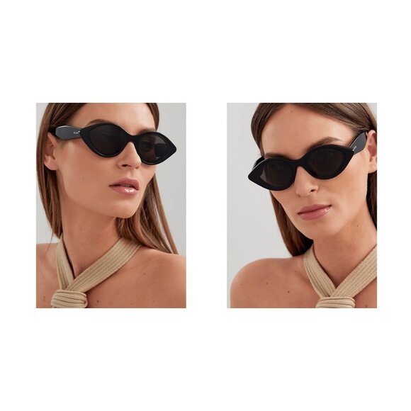 New ALAIA Black Cat Eye AA0069S 001 Sunglasses Women - Picture 4 of 5